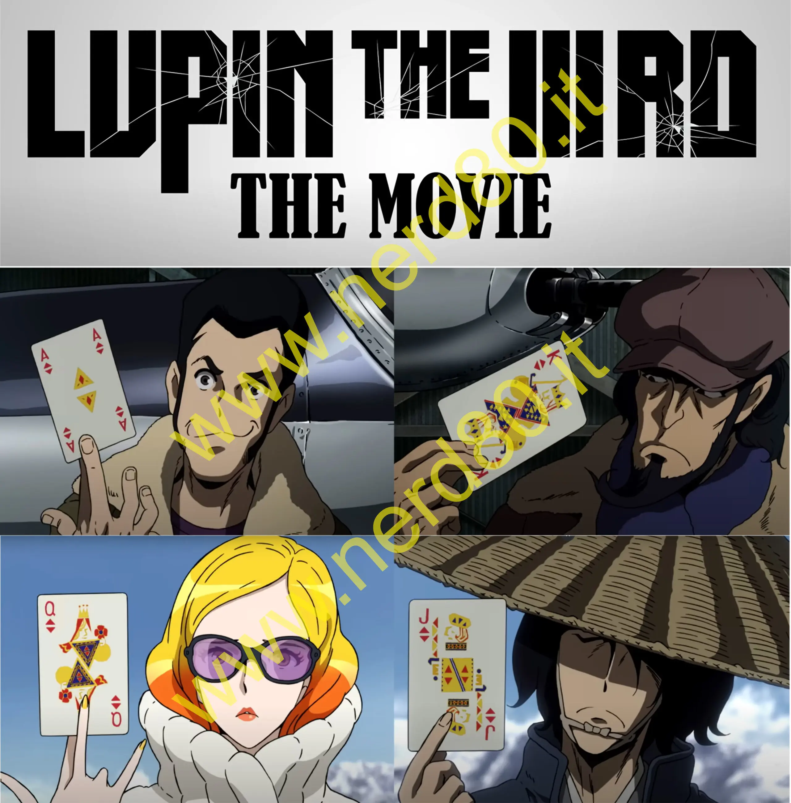 Immagine di copertina Immagine del nuovo film su Lupin III composta da titolo e quattro fotogrammi tratti dal trailer