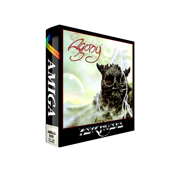 Immagine che porta a spezzone video tratto dal vidogioco sparatutto  a scorrimento orizzontale per Amiga "Agony"