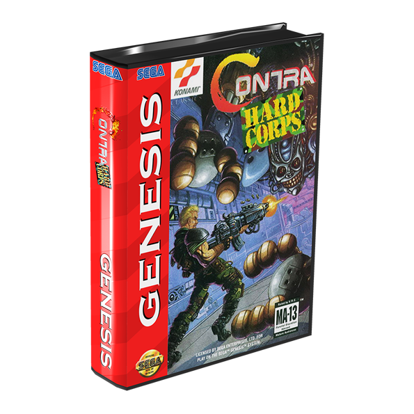 Immagine che porta a spezzone video tratto dal videogioco arcade a scorrimento orizzontale per Megadrive "Contra Hard Corps"
