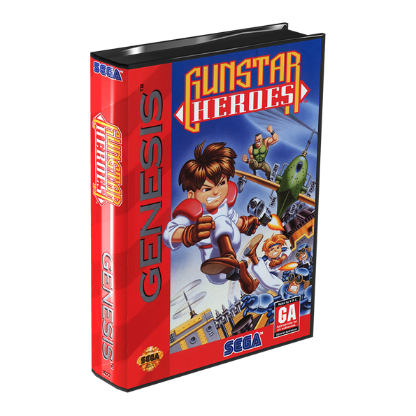 Immagine che porta a spezzone video tratto dal videogioco arcade a scorrimento orizzontale per Megadrive "Gunstar Heroes"