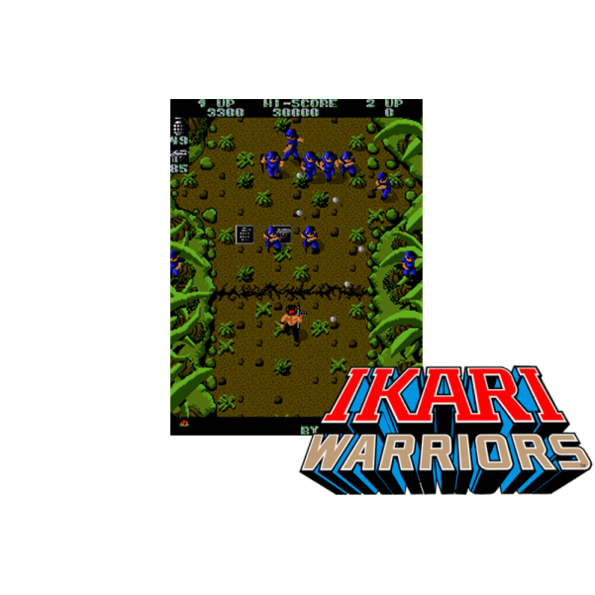 Immagine che porta a spezzone video tratto dal videogioco arcade a scorrimento verticale da sala giochi "Ikari Warriors"