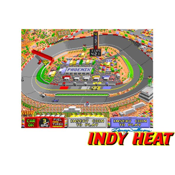 Immagine che porta a spezzone video tratto dal videogioco di auto da sala giochi "Indy Heat"