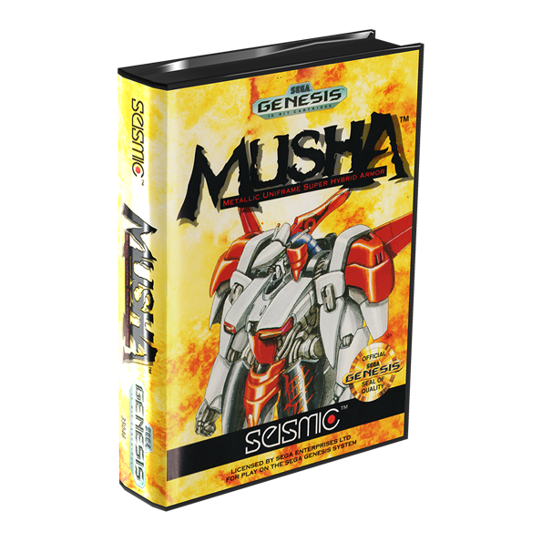 Immagine che porta a spezzone video tratto dal videogioco sparatutto a scorrimento verticale per Megadrive "Musha"