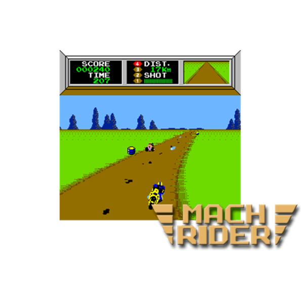 Immagine tratta dal videogioco di moto da sala giochi "Mach Rider"