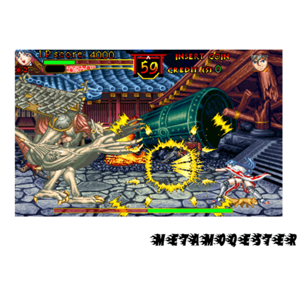 Immagine che porta a spezzone video tratto dal videogioco picchiaduro da sala giochi "Metamo Qester"