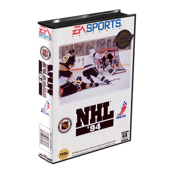 Immagine che porta a spezzone video tratto dal videogioco sullo sport hockey su ghiaccio per Megadrive "NHL '94"