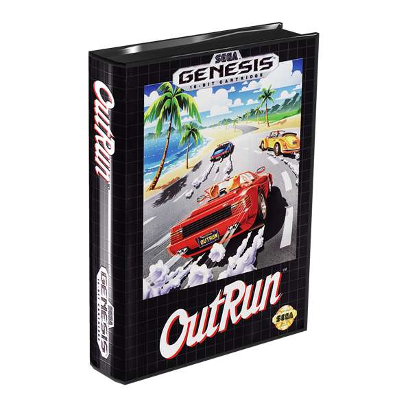 Immagine che porta a spezzone video tratto dal videogioco di corse automobilistiche per Megadrive "Out Run"