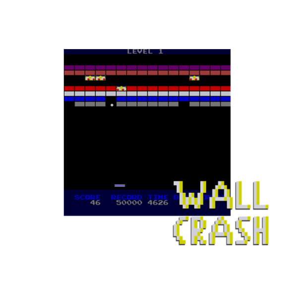 Immagine che porta a spezzone video tratto dal videogioco tipo arkanoid da sala giochi "Wall Crash"
