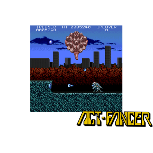 Immagine che porta a spezzone video tratto dal videogioco platform con elementi sparatutto "Act Fancer"