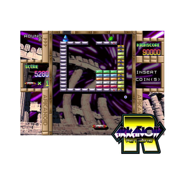 Immagine che porta a spezzone video tratto dal videogioco arcade "Arkanoid returns"