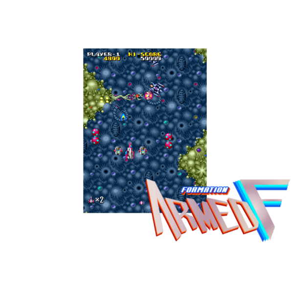 Immagine che porta a spezzone video tratto dal videogioco a scorrimento verticale "Armed Formation"