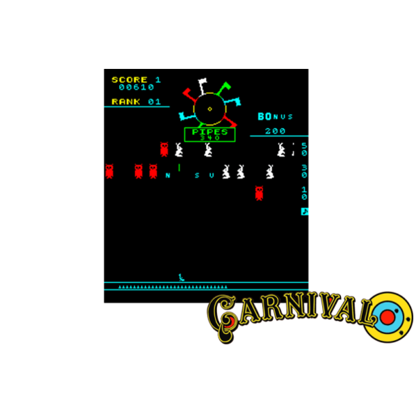 Immagine che porta a spezzone video di un videogioco da sala giochi sul lunapark che ha fatto storia "Carnival"