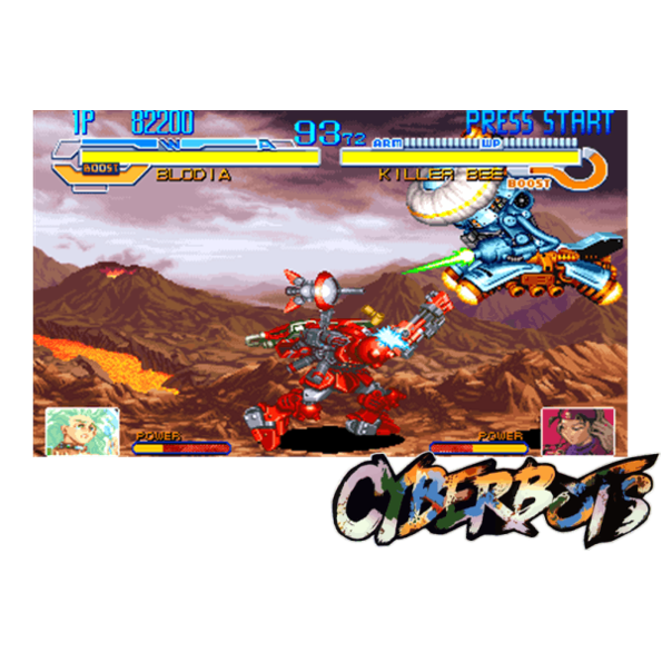 Immagine che porta a spezzone video del videogioco picchiaduro a round da sala giochi "Cyber Bots"