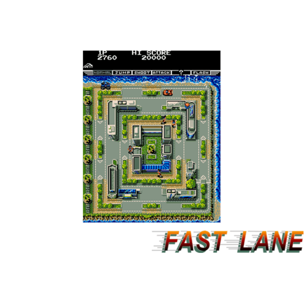Immagine che porta a spezzone video tratto dal videogioco da sala giochi "Fast Lane"
