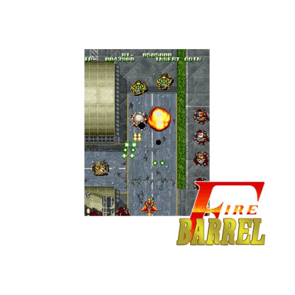 Immagine tratta dal videogioco sparatutto a scorrimento verticale da sala giochi "Fire Barrel"