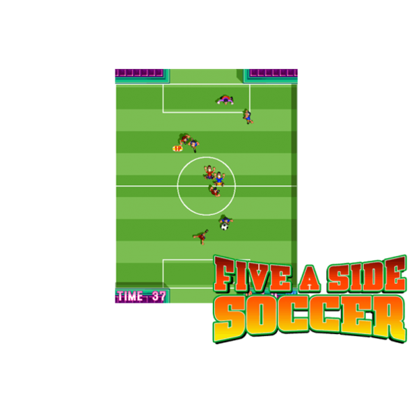 Immagine che porta a spezzone video tratto dal videogioco sul calcio da sala giochi "Five side Soccer"