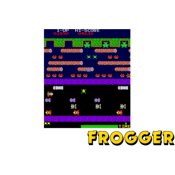 Immagine che porta a spezzone video tratto dal videogioco da sala giochi "Frogger"