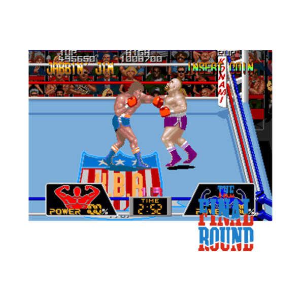 Immagine che porta a spezzone video tratto dal videogioco sulla boxe da sala giochi "Final Round"