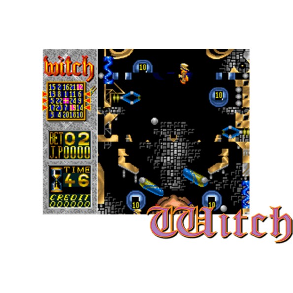 Immagine che porta a spezzone video tratto dal videogioco di simulazione flipper da sala giochi "Witch"